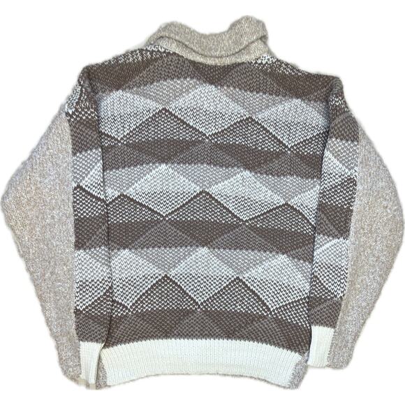 Blu Pepper Women’s Button Front Knit Cardigan Sweater Size S Brown Argyle - Picture 2 of 8